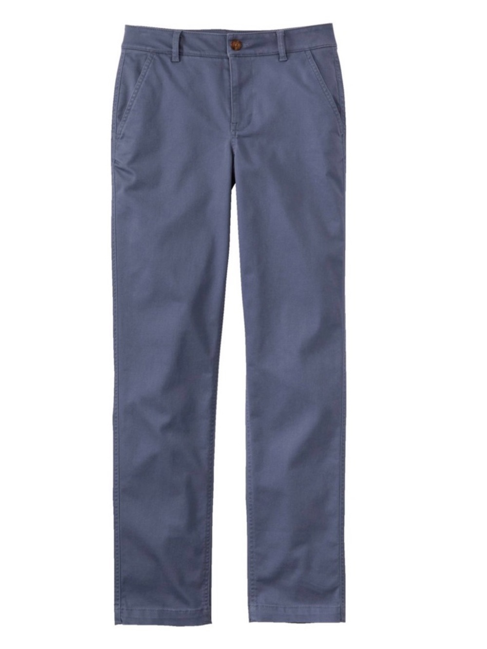 L.L. Bean Comfort Stretch Chino Indigo Slate Straight Leg Mid-Rise Women's 14 Rg